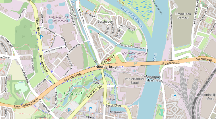 Kaart van de omgeving van de melding