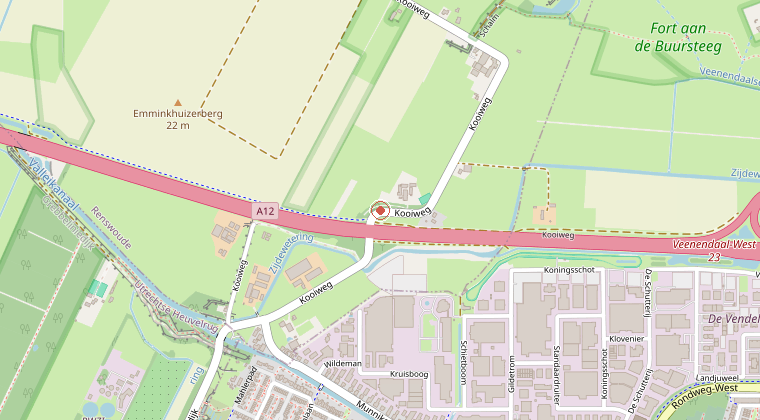 Kaart van de omgeving van de melding