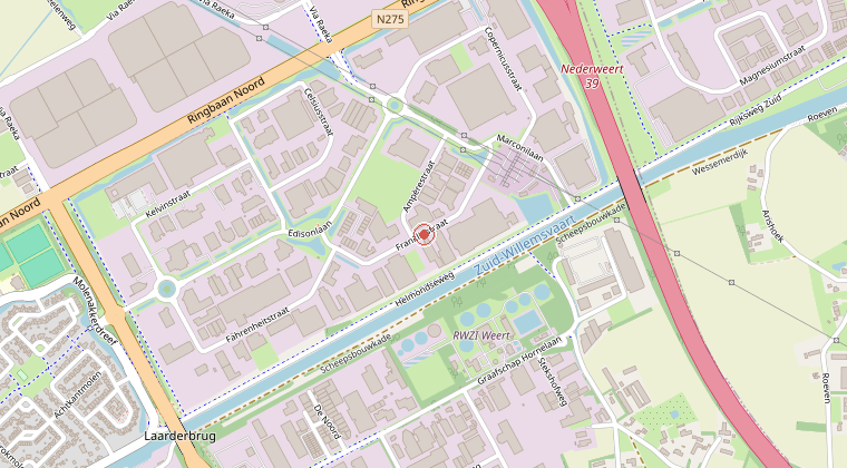 Kaart van de omgeving van de melding