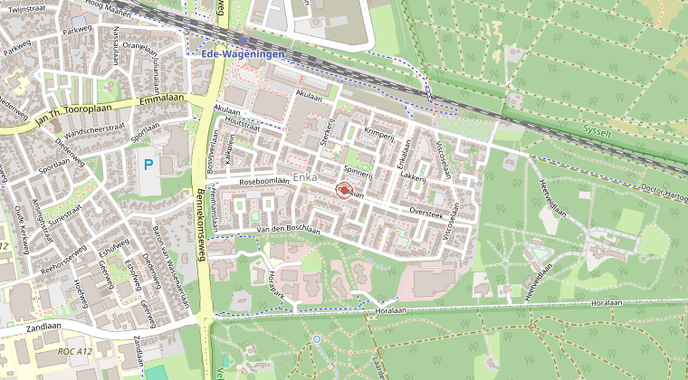 Kaart van de omgeving van de melding