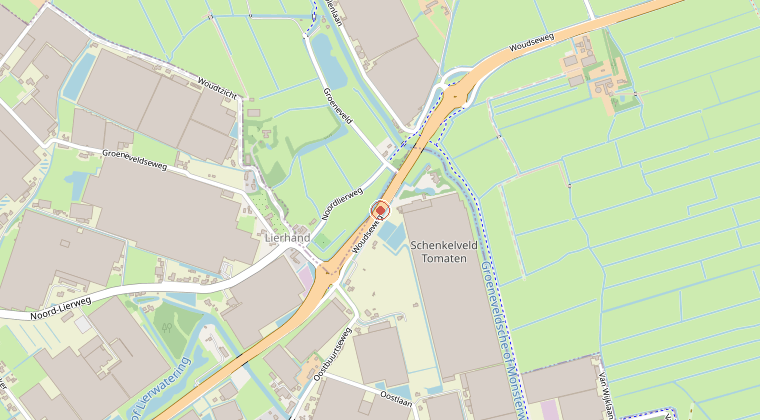 Kaart van de omgeving van de melding