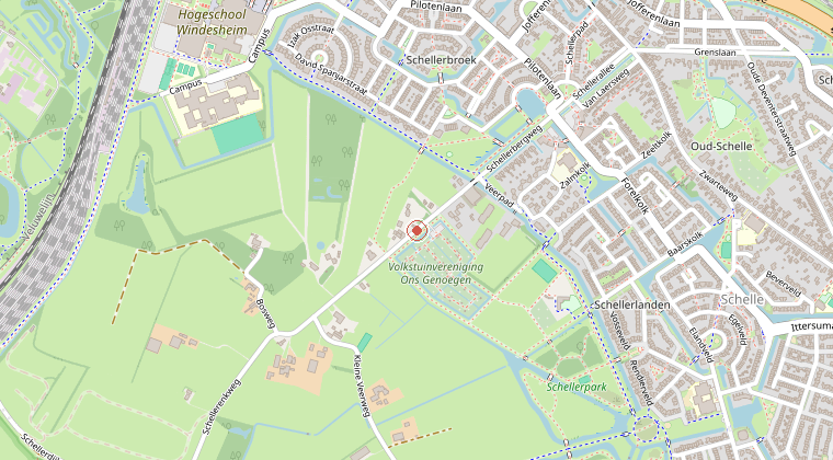 Kaart van de omgeving van de melding