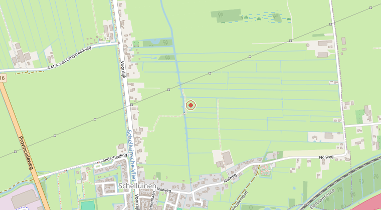 Kaart van de omgeving van de melding