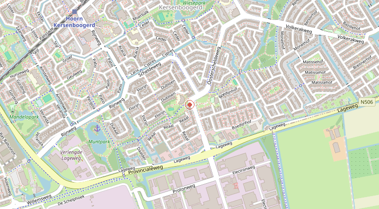 Kaart van de omgeving van de melding
