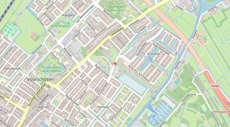 Kaart van de omgeving van de melding
