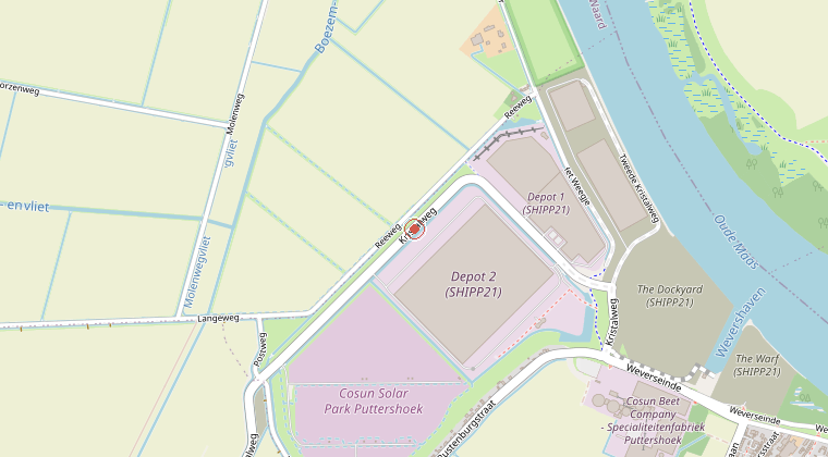 Kaart van de omgeving van de melding
