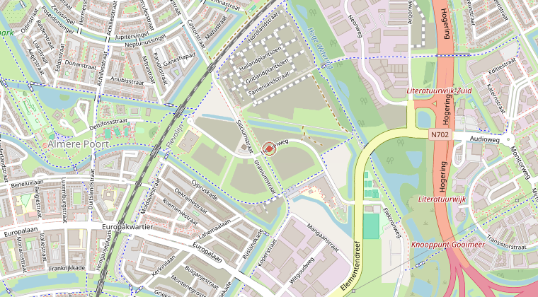 Kaart van de omgeving van de melding