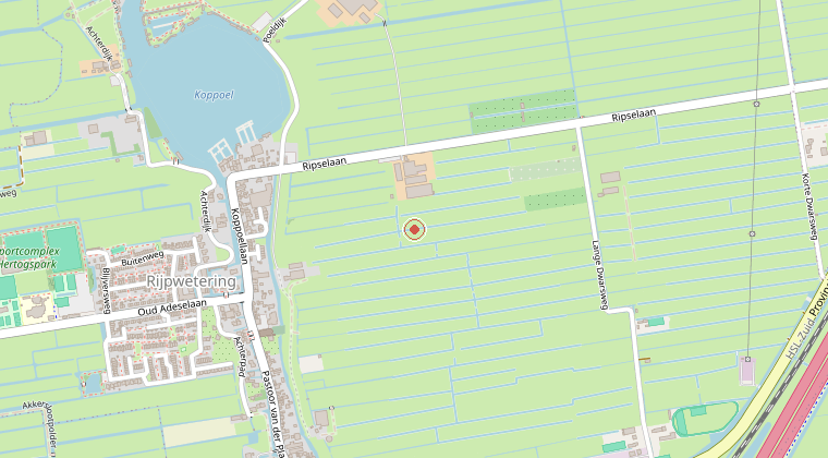 Kaart van de omgeving van de melding