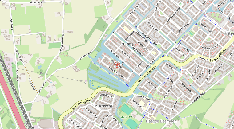 Kaart van de omgeving van de melding