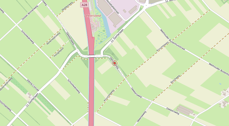 Kaart van de omgeving van de melding