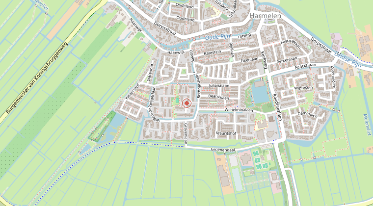 Kaart van de omgeving van de melding