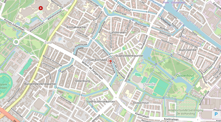 Kaart van de omgeving van de melding