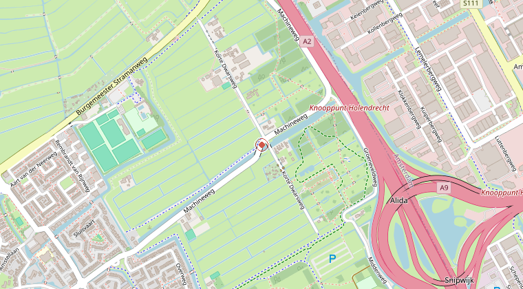 Kaart van de omgeving van de melding