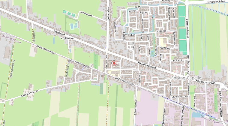 Kaart van de omgeving van de melding