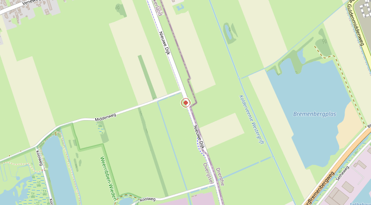 Kaart van de omgeving van de melding