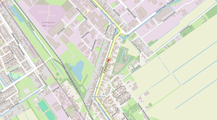 Kaart van de omgeving van de melding