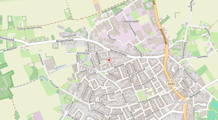 Kaart van de omgeving van de melding