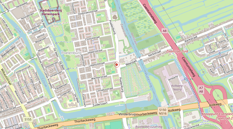 Kaart van de omgeving van de melding