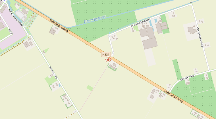 Kaart van de omgeving van de melding