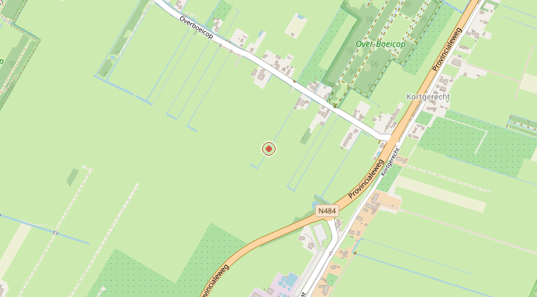 Kaart van de omgeving van de melding
