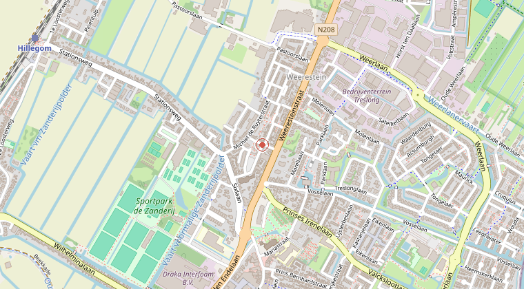 Kaart van de omgeving van de melding