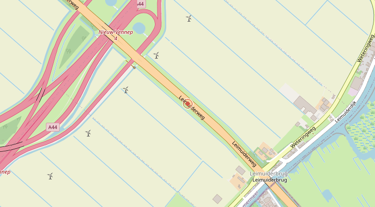 Kaart van de omgeving van de melding