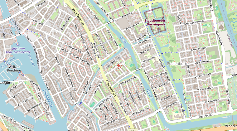 Kaart van de omgeving van de melding