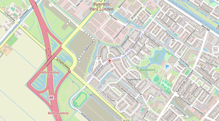 Kaart van de omgeving van de melding