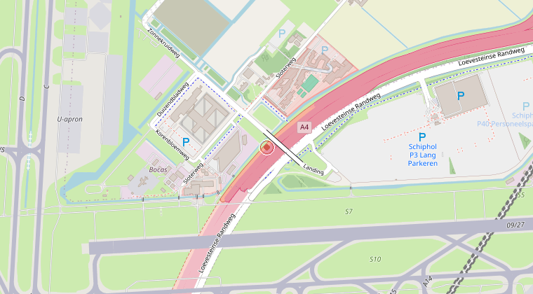 Kaart van de omgeving van de melding