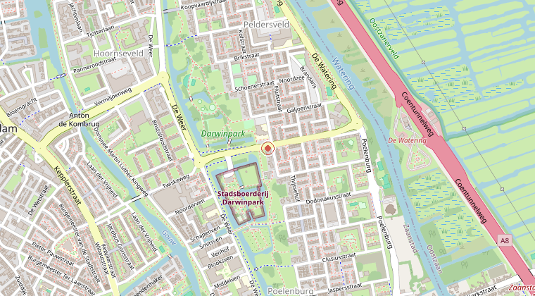 Kaart van de omgeving van de melding