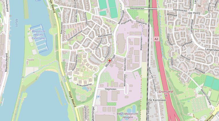 Kaart van de omgeving van de melding