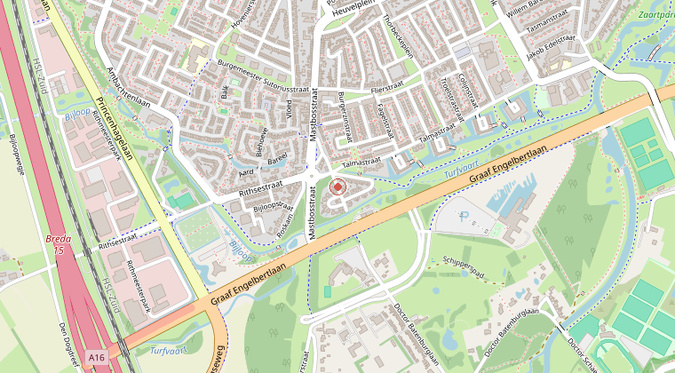 Kaart van de omgeving van de melding