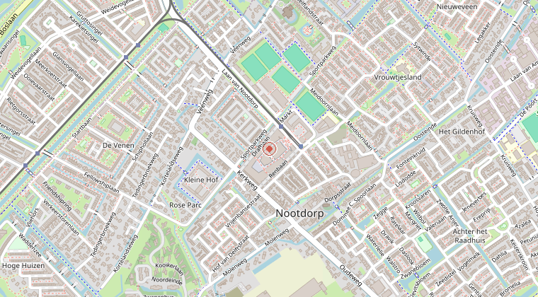 Kaart van de omgeving van de melding