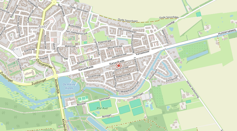 Kaart van de omgeving van de melding