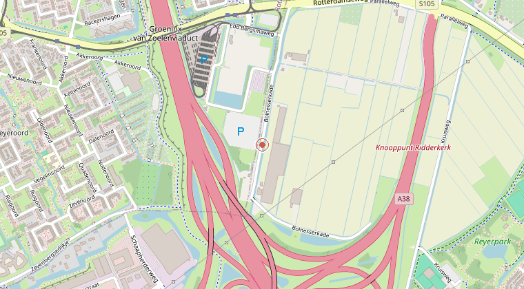 Kaart van de omgeving van de melding