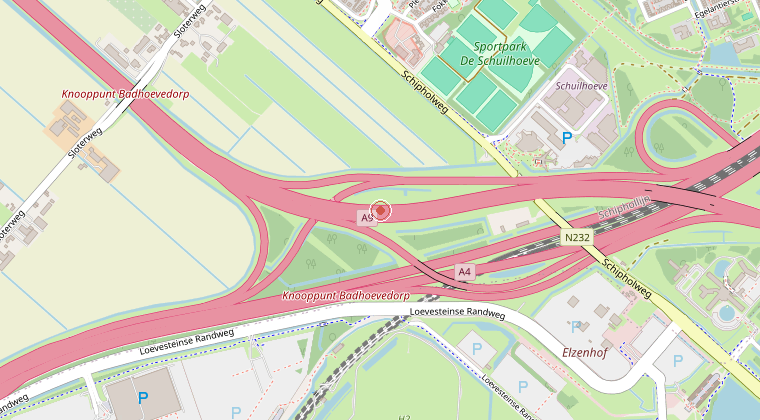 Kaart van de omgeving van de melding