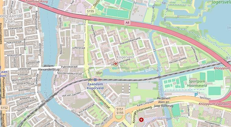 Kaart van de omgeving van de melding
