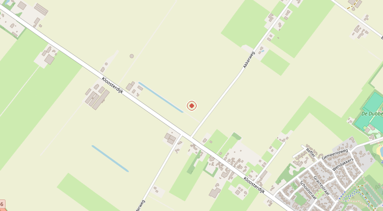 Kaart van de omgeving van de melding