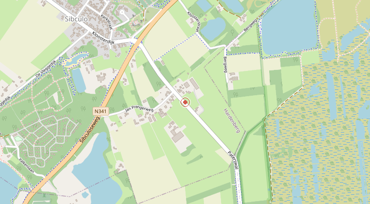 Kaart van de omgeving van de melding