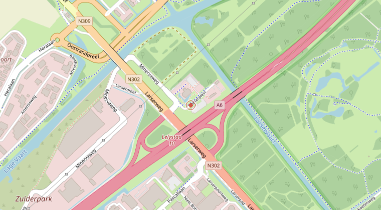 Kaart van de omgeving van de melding
