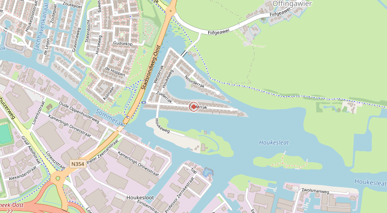 Kaart van de omgeving van de melding
