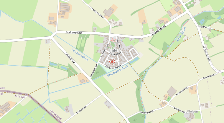 Kaart van de omgeving van de melding