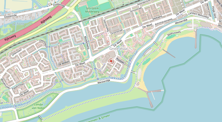Kaart van de omgeving van de melding