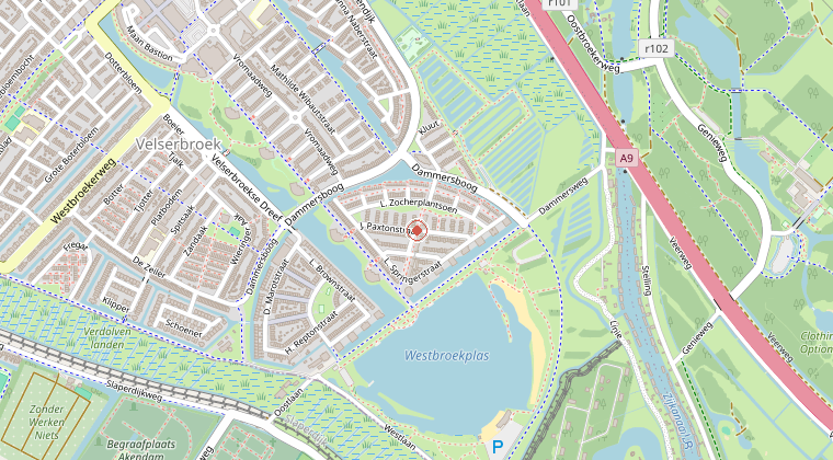 Kaart van de omgeving van de melding