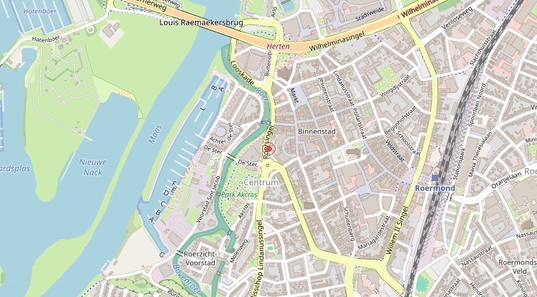 Kaart van de omgeving van de melding