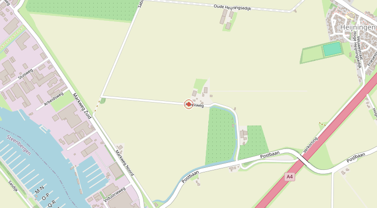 Kaart van de omgeving van de melding