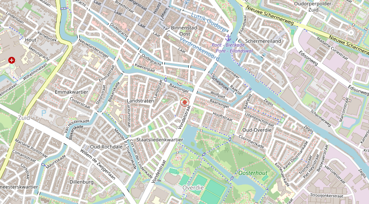 Kaart van de omgeving van de melding
