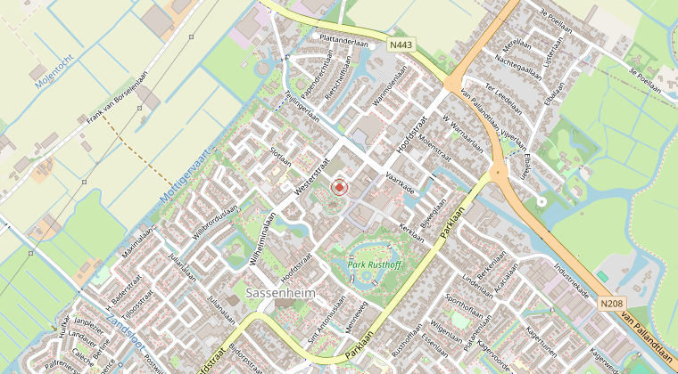Kaart van de omgeving van de melding