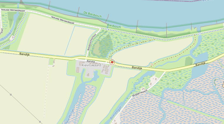 Kaart van de omgeving van de melding