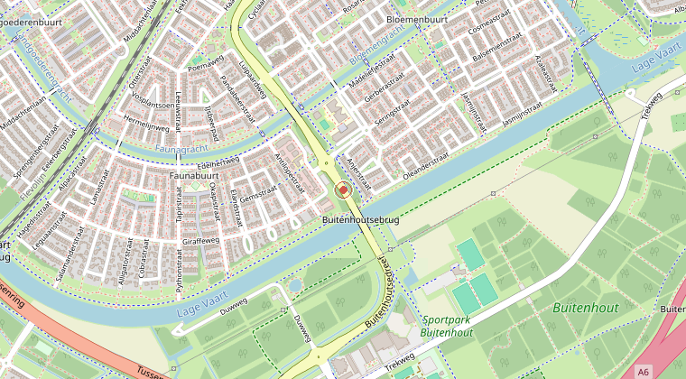 Kaart van de omgeving van de melding
